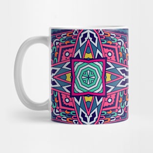 Colorful Oriental Rug Mandala Boho Pattern Mug